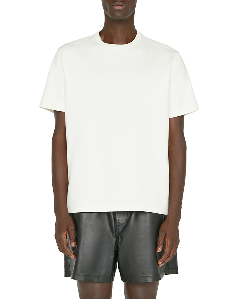 Frame Short Sleeve Light Cotton Tee In White