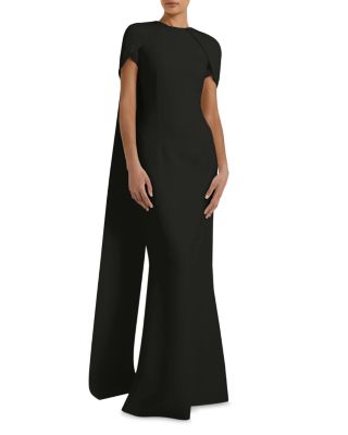 Safiyaa Ginkgo Cape Overlay Gown