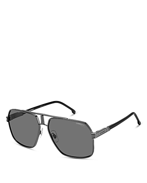 Shop Carrera Aviator Sunglasses, 62mm In Gray/gray Polarized Solid