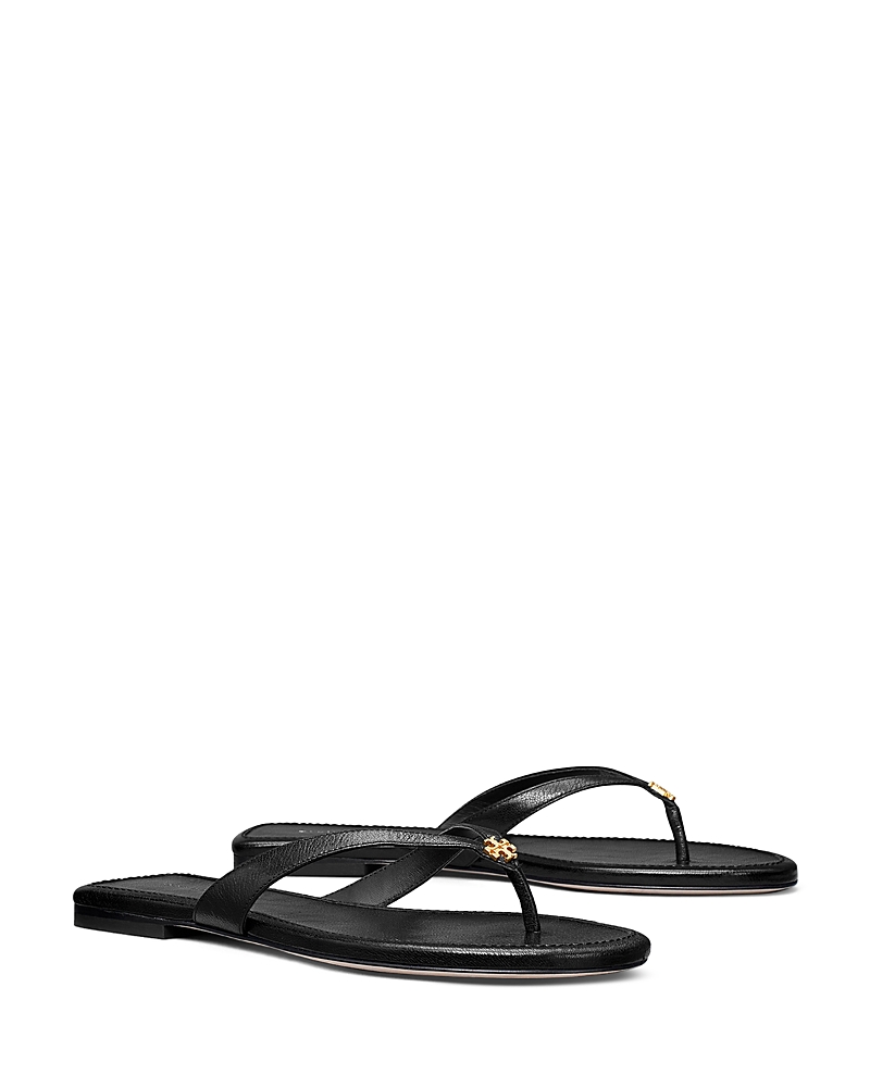 Tory Burch Women's Capri Leather Flip Flop Sandals In Black