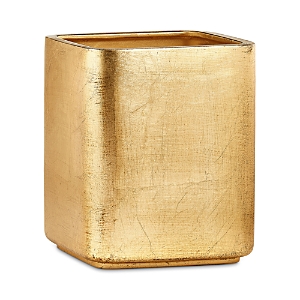 Labrazel Ava Gold Tone Waste Basket In Gold Leaf