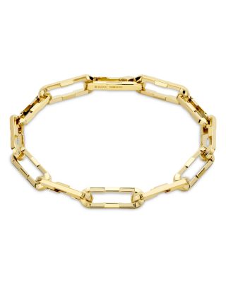 Gucci - 18K Yellow Gold Link to Love Large Square Link Bracelet