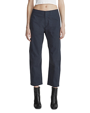 Rag & Bone Leyton Crop Cotton Work Pants In Salute