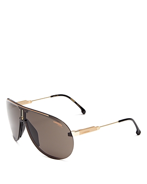 Shop Carrera Superchampion Aviator Sunglasses, 99mm In Gold/gray Solid