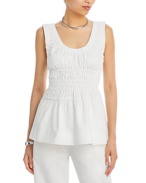 Proenza Schoulder White Label Cotton Gathered Tank Top