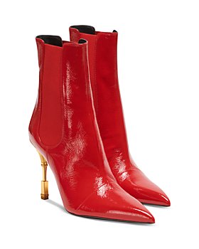 Balmain - Women's Pointed Toe Pull On High Heel Ankle Boots