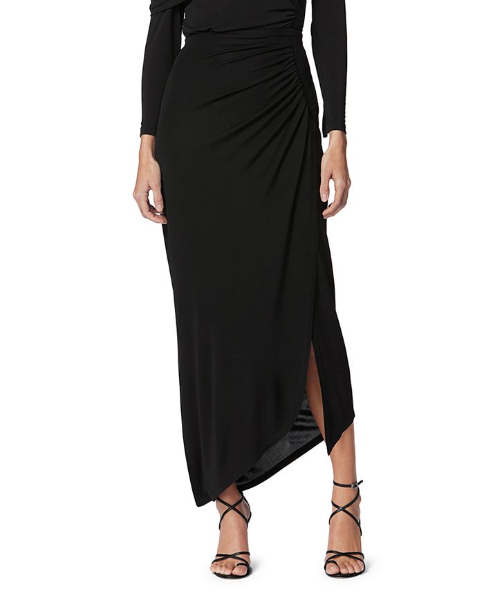 Hervé Léger Ruched Jersey Midi Skirt | Bloomingdale's