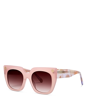 Loveshackfancy Triana Sunglasses, 53mm In Pink/pink Gradient