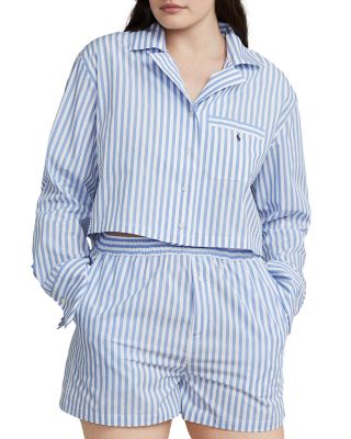 Cropped Shirt & Boxer Sleep Set