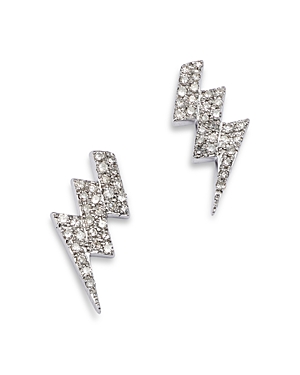 Bloomingdale's Diamond Lightning Bolt Earrings In 14k White Gold, 0.17 Ct. T.w. - 100% Exclusive