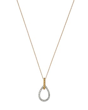 Bloomingdale's - Diamond Drop Pendant Necklace in 14K White & Yellow Gold, 0.35 ct. t.w. - 100% Exclusive 
