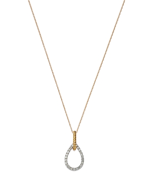 Bloomingdale's Diamond Drop Pendant Necklace in 14K White & Yellow Gold, 0.35 ct. t.w. - 100% Exclus