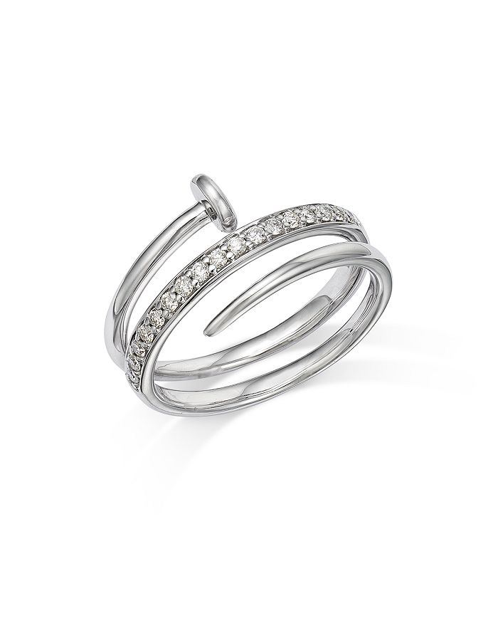 Bloomingdale's - Diamond Nail Coil Ring in 14K White Gold, 0.20 ct. t.w. - 100% Exclusive