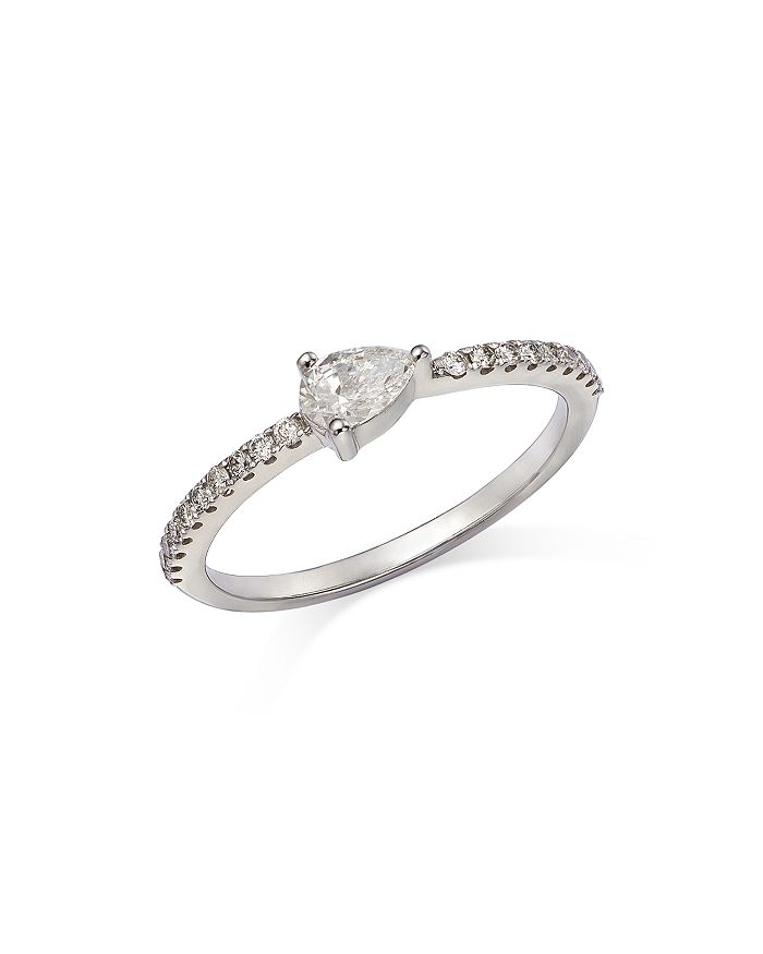 Bloomingdale's - Diamond Pear Stacking Band in 14K White Gold, 0.42 ct. t.w. - 100% Exclusive