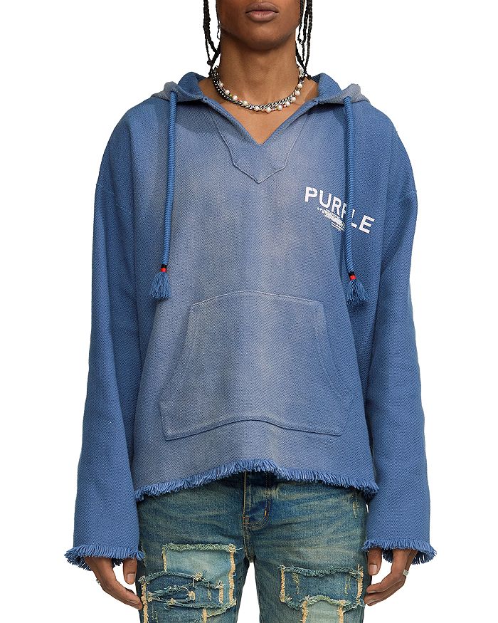 Purple Brand Beach Cotton Relaxed Fit Hoodie