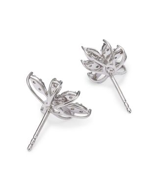 Diamond Starburst Stud Earrings  in 14K White Gold, 0.50 tcw 