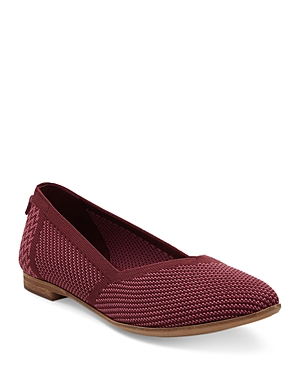 Toms Katie Knit Flat In Dark Red