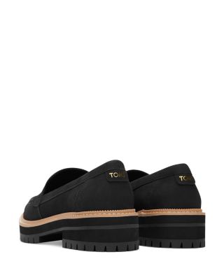 Women&#39;s Cara Slip On Lug Platform Penny Loafer Flats