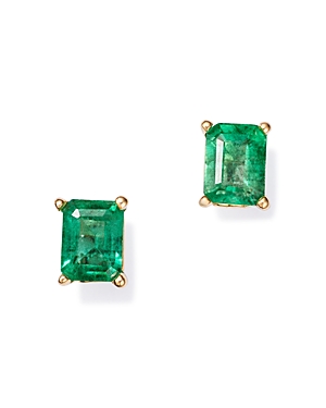 Zoe Chicco 14K Yellow Gold Emerald Gemstones Emerald Stud Earrings