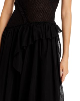 blue dress for baby girl Iconic Flair Ruffled Asymmetrical Midi Dress main image 0