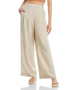 By Malene Birger Cymbaria Cotton-blend Seersucker Wide-leg Pants In Natural