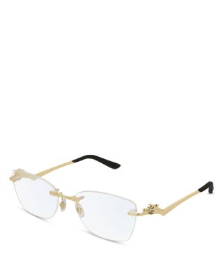 Cartier Panth re Classic Rimless Rectangular Optical Glasses 57mm