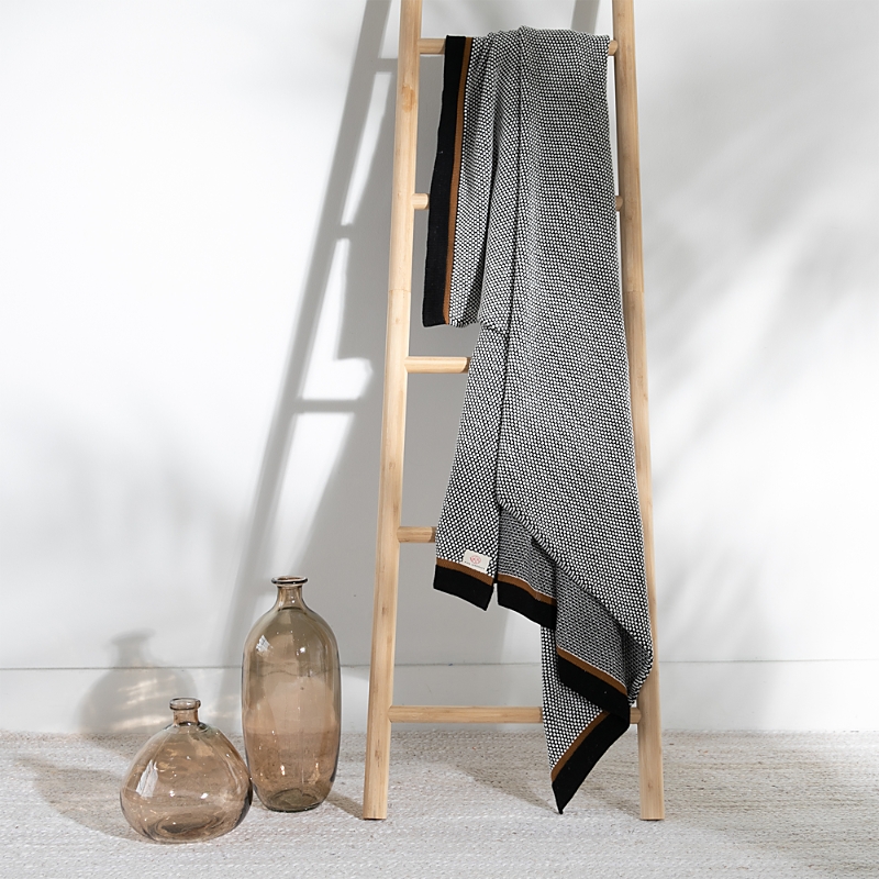 Pink Lemonade Stipple Stripe Throw