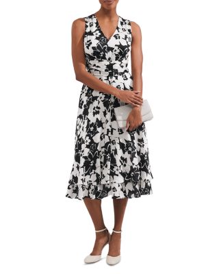 Viola Floral Belted Midi Dress