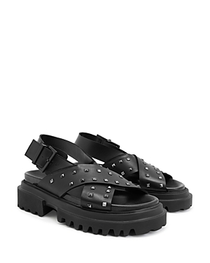 ALLSAINTS WOMEN'S COSMO STUDDED CRISSCROSS SLINGBACK SANDALS