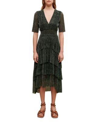 green emerald velvet dress Senia Modest Embellished Sequin Maxi Dress