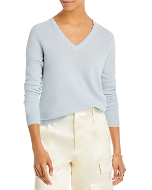 C By Bloomingdale's Cashmere C By Bloomingdale's V-neck Cashmere Sweater - 100% Exclusive In Mist