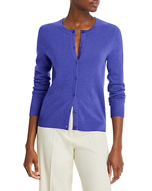 C By Bloomingdale's Cashmere C By Bloomingdale's Crewneck Cashmere Cardigan - 100% Exclusive In Admiral Blue