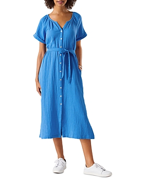 Tommy Bahama Coral Isle Cotton Midi Dress In Palace Blue