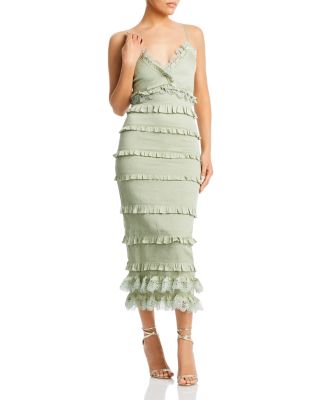 green emerald velvet dress The Lily Dress in Sage 12 main image 1