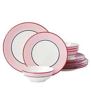 Kate Spade New York Make It Pop 12 Piece Dinnerware Set In Pink