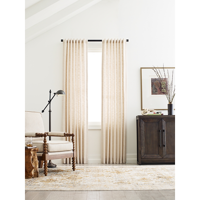 Sunbrella Taylor Light Filtering 3-in-1 Single Curtain Panel, 50 X 84 In Putty