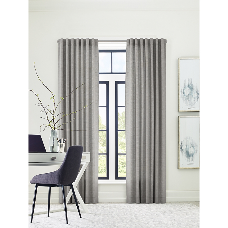 Sunbrella Taylor Light Filtering 3-in-1 Single Curtain Panel, 50 X 84 In Silver