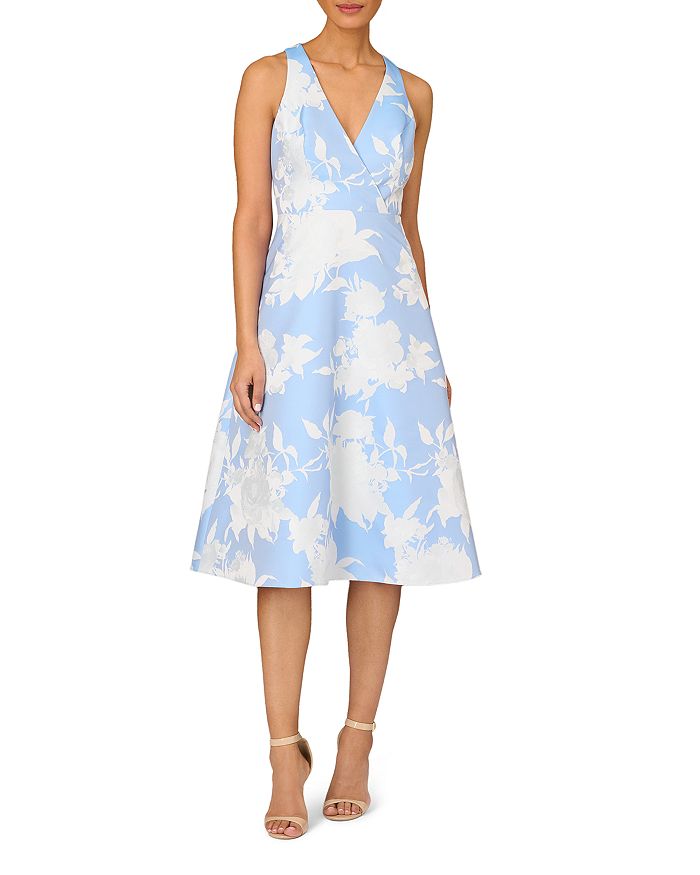Aidan Mattox Jacquard Midi Dress | Bloomingdale's