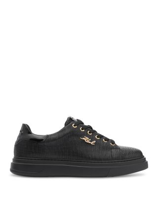 KARL LAGERFELD PARIS - Men's Leather Logo Low Top Sneakers