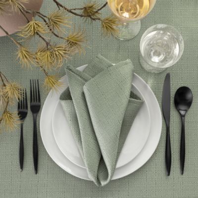 Laurel Solid Texture Water and Stain Resistant Table Linen Collection