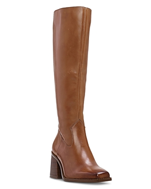 Shop Vince Camuto Women's Sangeti 2 Wide Calf High Heel Riding Boots In Brown