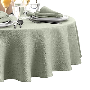 ELRENE HOME FASHIONS LAUREL SOLID TEXTURE WATER AND STAIN RESISTANT TABLECLOTH, 70 ROUND