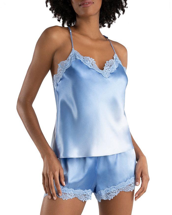 Buy Teal Satin Lace Camisole Online