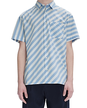 Apc Riley Short-sleeve Shirt In Blue