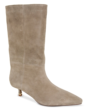 Shop Kenneth Cole Women's Meryl Pointed Toe Booties In Taupe Suede