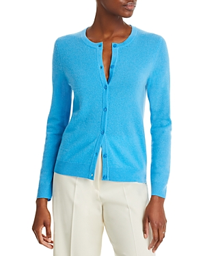 C By Bloomingdale's Cashmere C By Bloomingdale's Crewneck Cashmere Cardigan - 100% Exclusive In Grotto Blue
