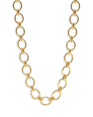 Cleopatra Grande Hammered Link Necklace, 18