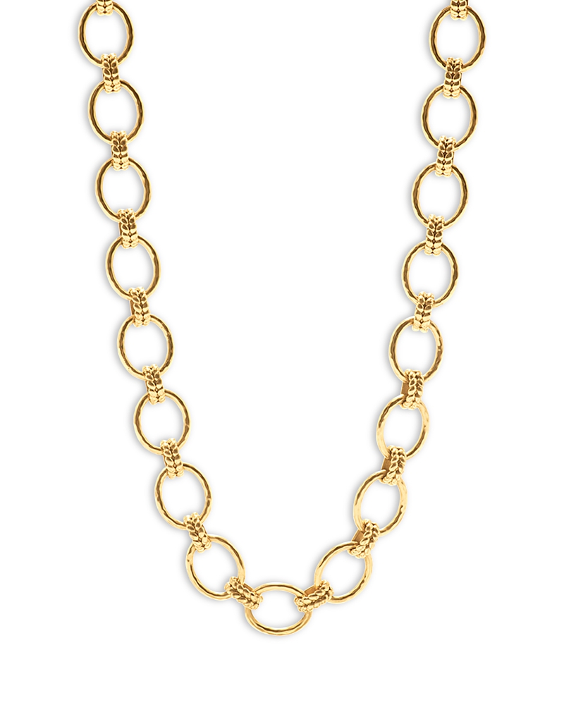Capucine De Wulf Cleopatra Grande Hammered Link Necklace, 18