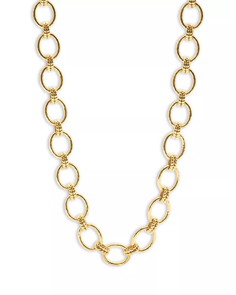 Capucine De Wulf Cleopatra Grande Hammered Link Necklace, 18