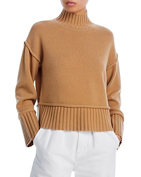 AQUA - Boxy Mock Neck Cashmere Sweater - 100% Exclusive